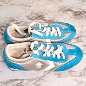 Converse All Star Damen Baby Blue Silver White Low Top Casual Sneakers
